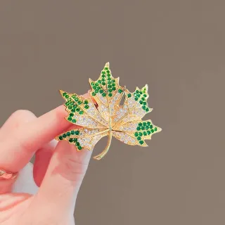 Shining Maple Leaf Brooch/Pin